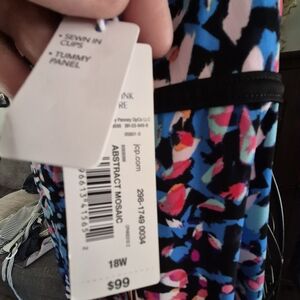 Abstract Mosaic Print Dress